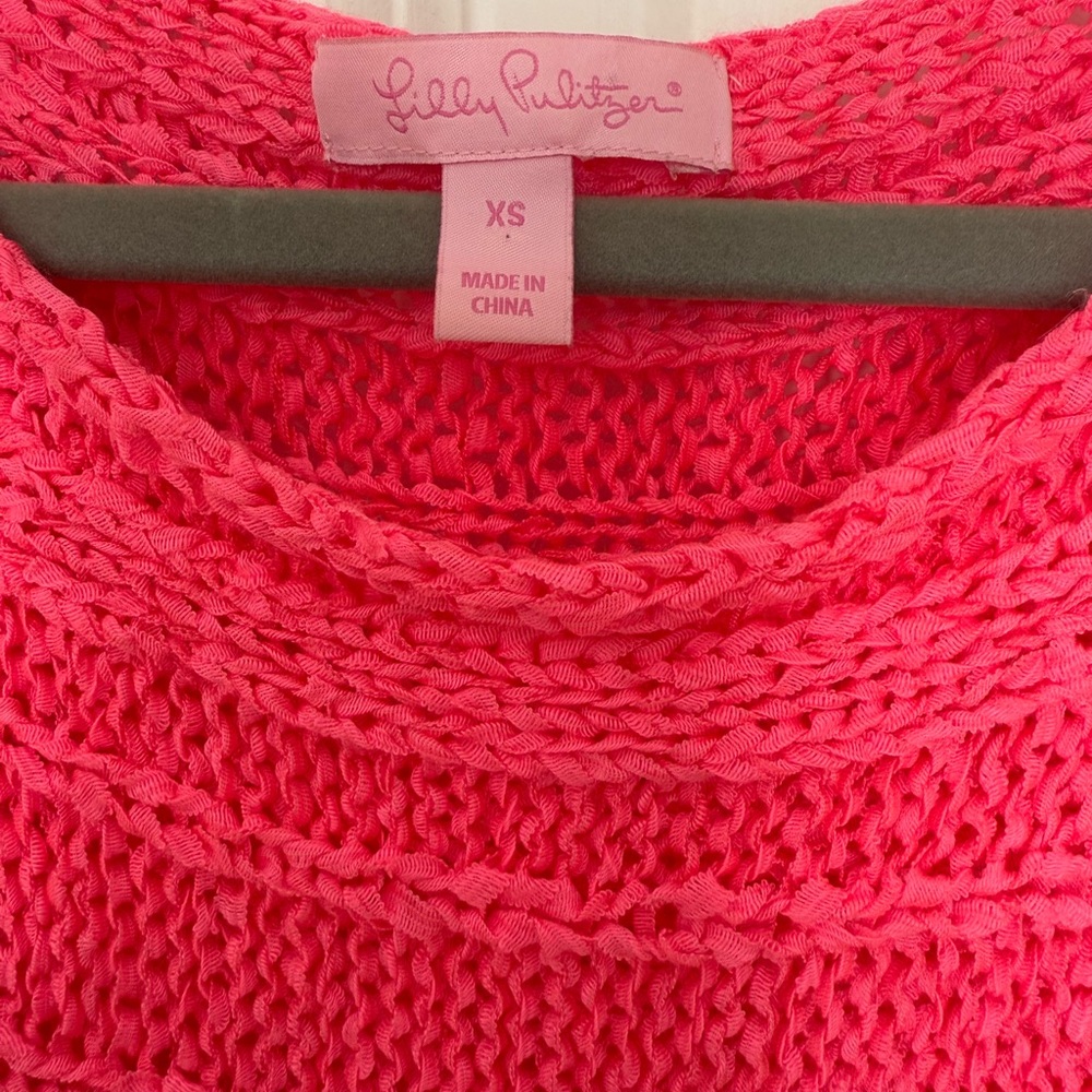 Lilly Pulitzer Neon Pink Top - Picture 2 of 6